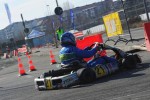 Gianfranco Pigozzo durante un’esibizione di kart. presso "Automotoretrò" a Torino Fiere