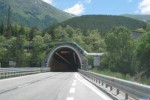 L'ingresso del Traforo del Gran Saso, sull'Autostrada Roma-l'Aquila