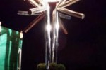 Il tripode che ha illuminato la cerimonia di apertura dei trentesimi Giochi Nazionali Estivi di Special Olympics alla Spezia