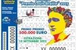 Il biglietto della Lotteria Nazionale Premio Louis Braille 2015