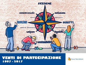 Elaborazione grafica realizzata dal Forum del Terzo Settore per il proprio ventennale, dicembre 2017