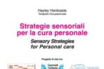 La copertina dell'opuscolo "Strategie Sensoriali per la cura personale", rivolto alle persone con disturbo dello spettro autistico