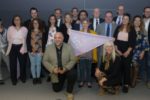 Foto di gruppo per la consegna a Bologna delle nuove diciassette Bandiere Lilla