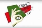 Il logo della campagna "Firmo, quindi sono". creato nel 2014 da Simone Parma