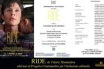 La locandina del film "Ride" di Valerio Mastandrea, che sottolinea in basso l'adesione al Progetto "Cinemanchìo"