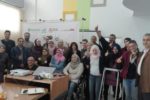 Foto di gruppo a Gaza City, per il Progetto "I-CAN"