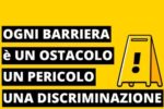 L'imnagine-simbolo scelta dalla LEDHA per la propria campagna denominata "Ogni barriera è un ostacolo, un pericolo, una discriminazione"