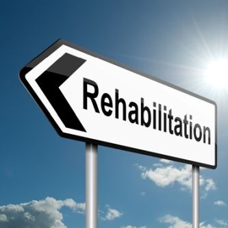 Cartello con la scritta "Rehabilitation"