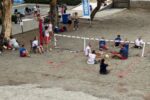 Una partita di sitting volley durante l'edizione dello scorso anno di "Allinparty"