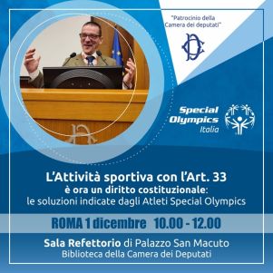 Special Olympics Italia, 1 dicembre 2023