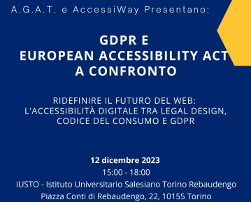 Torino, 12 dicembre 2023,, AGAT e AccessiWay