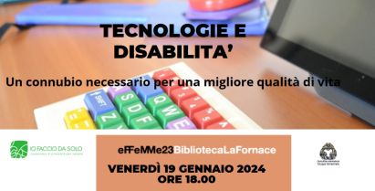 "Tecnologie e disabilità", 19 gennaio 2024, Moie di Maiolati Spontini (Ancona)