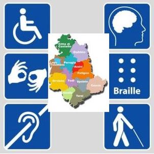 Loghi della disabilità e Regione Umbria