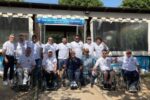 Foto di gruppo per la Nazionale di calcio balilla paralimpica, in occasione del raduno di Roma