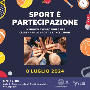 "Sport è partecipazione", Foggia, 8 luglio 2024