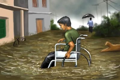 Disegno su cambiamenti climatici e disabilità