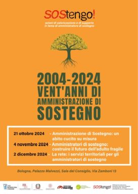 Incontri su amministrazione di sostegno, Bologna, ottobre-dicembre 2024