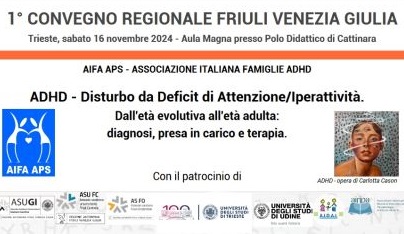 Convegno AIFA sull'ADHD a Trieste, 16 novembre 2024