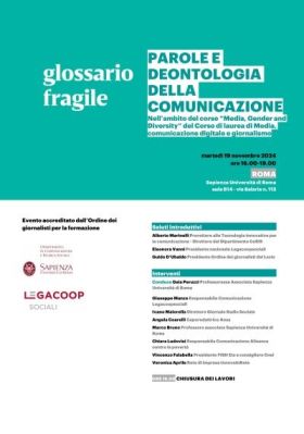 ""Glossario Fragile", Roma, 19 novembre 2024