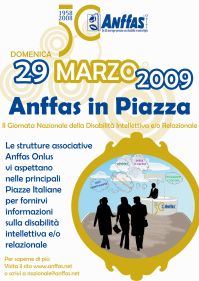 Locandina dell'evento promosso dall'ANFFAS per il 29 marzo 2009