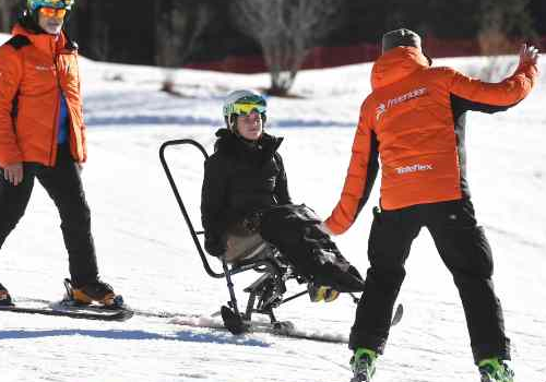 Con il monosci sulle piste, grazie a Freerider Sport Events