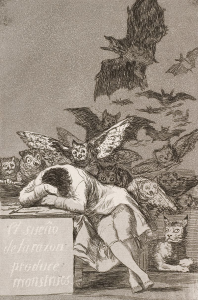 Francisco Goya, “Il sonno della ragione genera mostri”, 1797