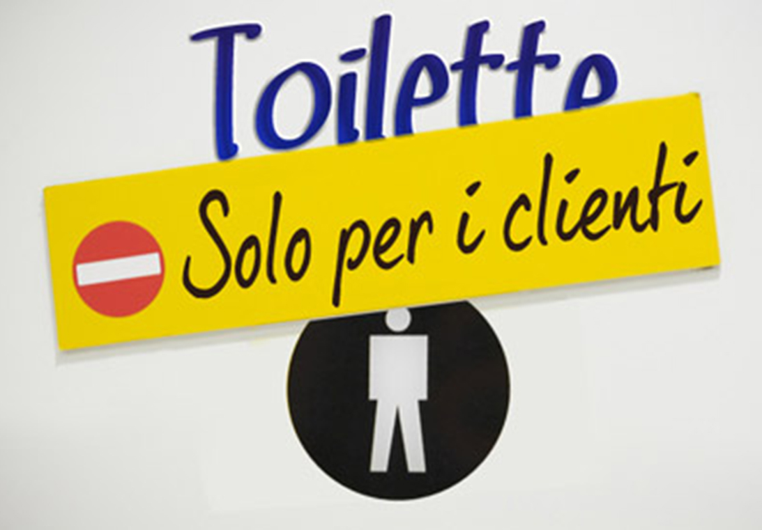 Toilette solo per i clienti