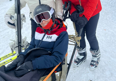 Maria Rosaria Ricci sulla neve di Sestriere, gennaio-febbraio 2025