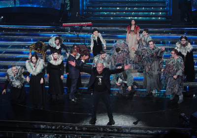 Il Teatro Patologico sul palco del Festival di Sanremo (Photo-by-Marco-AlpozziLaPresse)