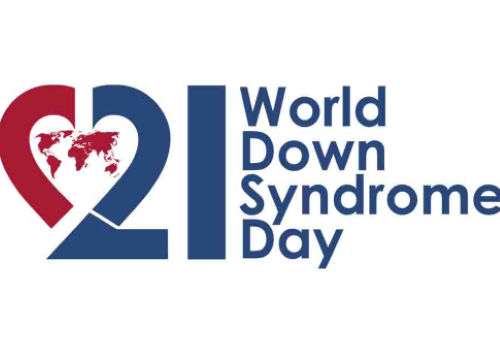 Logo internazionale della Giornata Mondiale della Sindrome di Down del 21 marzo