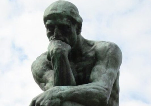Auguste Rodin, "Il pensatore", 1880-1902, Museo Rodin, Parigi (particolare)