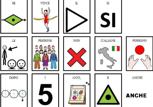 Parte di una pagina della guida al voto in CAA, prodotta dall'ANFFAS