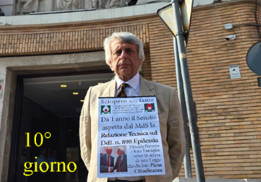 Giovanni Battista Pesce, sciopero della fame davanti al Ministero della Salute