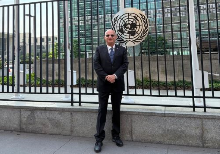 Roberto Speziale all'ONU, New York, giugno 2025