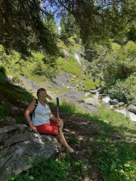Carla durante un'escursione
