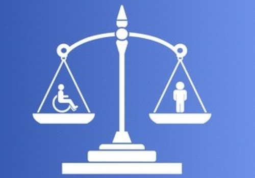 Diritti persone con disabilità: bilancia