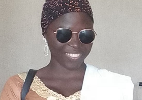 Habibou Adidjatou, studentessa cieca, rappresentante degli studenti con disabilità dell’Università di Lomé, Togo