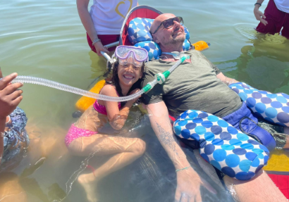 Davide Rafanelli e la figlia Aurora