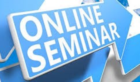 Freccia con la scritta "Online Seminar"