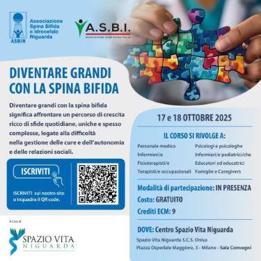 Corso spina bifida a Milano, 17-18 ottobre 2025