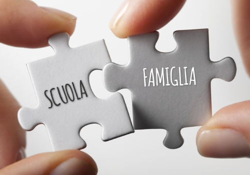 Puzzle a due pezzi ("Scuola" e "Famiglia")