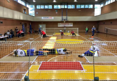 Immagine di repertorio di una partita di torball giocata a Torino