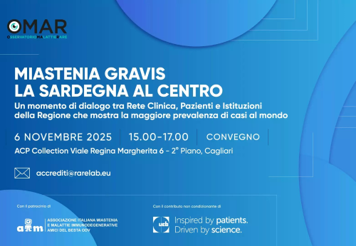 Cagliari, 6 novembre 2025, convegno su miastenia gravis