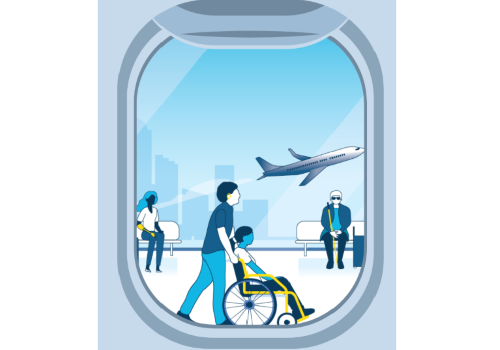 Viaggi aerei persone con disabilità (realizzazione grafica di EDF)