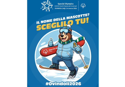 La mascotte dei XXXVII Giochi Nazionali Invernali Special Olympics che si terranno nel marzo del prossimo anno a Ovindoli (l'Aquila)