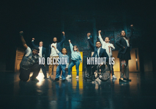 I protagonisti del video su cui si è basata la campagna internazionale del CoorDown "No Decision Without Us" (“Nessuna decisione senza di noi”)
