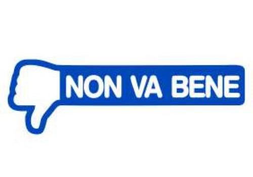 Non va bene e pollice verso