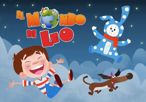 Leo insieme ai suoi amici, il peluche Babù e la bassottina Lola