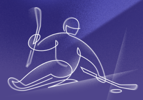 Pittogramma para ice hockey, per Paralimpiadi Invernali di Milano/Cortina