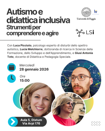 Foggia, seminario su autismo, 28 gennaio 2026